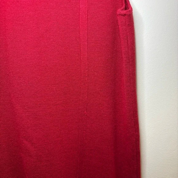 Ann Taylor Factory Sleeveless V-Neck Drop Waist Ruffle Hem Dress Red Size Small - Picture 4 of 6
